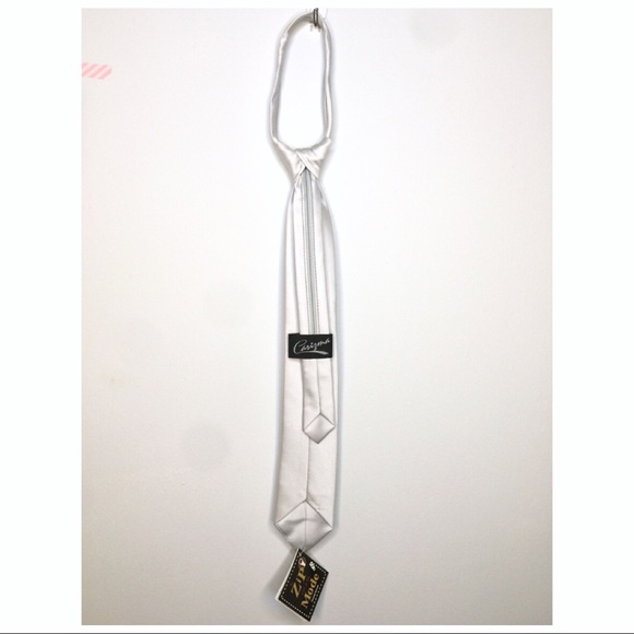 💛NEW💛 Women’s Zipper Neck Tie in WHITE (NWT) - Picture 3 of 6